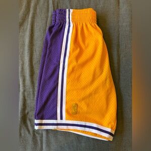 Mitchell & Ness LA Lakers Purple and Gold Shorts